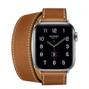 Apple Watch Hermès Series 5, 40mm Fauve Stainless Steel Case with Double Tour, GPS + Cellular - умен часовник от Apple