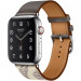 Apple Watch Hermès Series 5, 44mm Étain/Béton Stainless Steel Case with Single Tour, GPS + Cellular - умен часовник от Apple 2