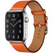 Apple Watch Hermès Series 5, 44mm Feu Stainless Steel Case with Single Tour, GPS + Cellular - умен часовник от Apple 2