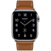 Apple Watch Hermès Series 5, 44mm Fauve Stainless Steel Case with Single Tour, GPS + Cellular - умен часовник от Apple