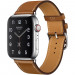 Apple Watch Hermès Series 5, 44mm Fauve Stainless Steel Case with Single Tour, GPS + Cellular - умен часовник от Apple 2