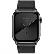 Apple Watch Hermès Series 5, 44mm Noir Space Black Stainless Steel Case with Single Tour, GPS + Cellular - умен часовник от Apple