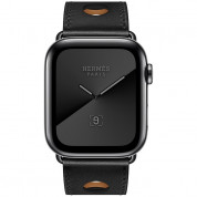 Apple Watch Hermès Series 5, 44mm Noir Space Black Stainless Steel Case with Single Tour Rallye, GPS + Cellular - умен часовник от Apple 1