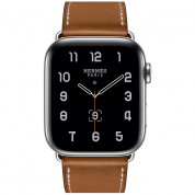Apple Watch Hermes Series 5, 44mm Fauve Stainless Steel Case with Single Tour Deployment Buckle, GPS + Cellular - умен часовник от Apple