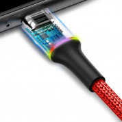 Baseus Halo USB-C Cable (CATGH-A09) - кабел с въжена оплетка за устройства с USB-C порт (50 см) (червен)  3