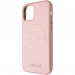 Guess Saffiano 4G Circle Logo Leather Hard Case - дизайнерски кожен кейс за iPhone 11 Pro (розово злато) 2