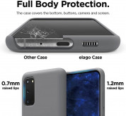 Elago Silicone Case - силиконов (TPU) калъф за Samsung Galaxy S20 (сив) 3