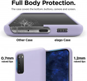 Elago Silicone Case - силиконов (TPU) калъф за Samsung Galaxy S20 Plus (лилав) 3