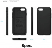 Elago Silicone Case - качествен силиконов (TPU) калъф за iPhone SE (2022), iPhone SE (2020), iPhone 8, iPhone 7 (черен) 4