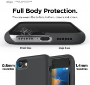 Elago Silicone Case - качествен силиконов (TPU) калъф за  iPhone SE (2022), iPhone SE (2020), iPhone 8, iPhone 7 (тъмносив) 3
