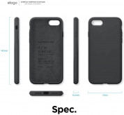 Elago Silicone Case - качествен силиконов (TPU) калъф за  iPhone SE (2022), iPhone SE (2020), iPhone 8, iPhone 7 (тъмносив) 4