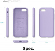 Elago Silicone Case - качествен силиконов (TPU) калъф за iPhone SE (2022), iPhone SE (2020), iPhone 8, iPhone 7 (лилав) 4