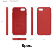 Elago Silicone Case - качествен силиконов (TPU) калъф за iPhone SE (2022), iPhone SE (2020), iPhone 8, iPhone 7 (червен) 4