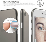 Elago Inner Core Case - тънък полипропиленов кейс (0.3 mm) и HD покритие за iPhone 8, iPhone 7 (сив) 4