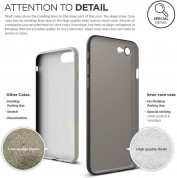 Elago Inner Core Case - тънък полипропиленов кейс (0.3 mm) и HD покритие за iPhone 8, iPhone 7 (сив) 6