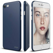 Elago Inner Core Case - тънък полипропиленов кейс (0.3 mm) и HD покритие за iPhone 8, iPhone 7 (тъмносин)