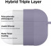 Elago Airpods Pro Liquid Hybrid Hang Case - твърд силиконов кейс с карабинер за Apple Airpods Pro (тъмнолилав) 3