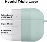 Elago Airpods Pro Liquid Hybrid Hang Case - твърд силиконов кейс с карабинер за Apple Airpods Pro (светлосин) 1