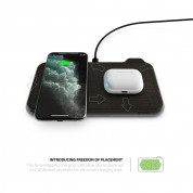 ZENS Liberty Wireless Charger Kvadrat Fabric Edition - двойна станция за безжично зареждане на Qi съвместими устройства (черен) 2