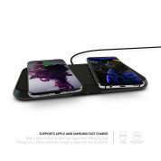 ZENS Liberty Wireless Charger Kvadrat Fabric Edition - двойна станция за безжично зареждане на Qi съвместими устройства (черен) 4