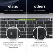 Elago Keyboard Skin - силиконов протектор за клавиатурата на MacBook Pro 16, MacBook 13, MacBook 15 with Touch Bar (с прав Enter, US стандарт) (прозрачен-мат) 3