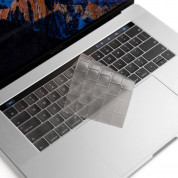 Elago Keyboard Skin - силиконов протектор за клавиатурата на MacBook Pro 16, MacBook 13, MacBook 15 with Touch Bar (с прав Enter, US стандарт) (прозрачен-мат) 1