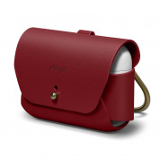Elago Airpods Pro Leather Case - кожен калъф (ествествена кожа) за Apple Airpods Pro (червен) 