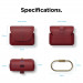 Elago Airpods Pro Leather Case - кожен калъф (ествествена кожа) за Apple Airpods Pro (червен)  3