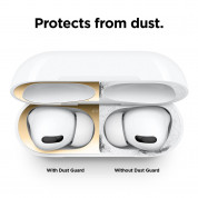 Elago AirPods Pro Dust Guard 18K Gold Plated - комплект метални предпазители против прах за Apple AirPods Pro (златист) 2