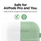 Elago Airpods Original Hang Silicone Case - силиконов калъф с карабинер за Apple Airpods Pro (светлозелен) 1