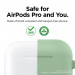 Elago Airpods Original Hang Silicone Case - силиконов калъф с карабинер за Apple Airpods Pro (светлозелен) 2