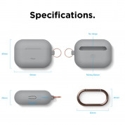 Elago Airpods Original Hang Silicone Case - силиконов калъф с карабинер за Apple Airpods Pro (светлосив) 5