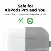 Elago Airpods Original Hang Silicone Case - силиконов калъф с карабинер за Apple Airpods Pro (светлосив) 1