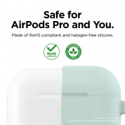 Elago Airpods Original Hang Silicone Case - силиконов калъф с карабинер за Apple Airpods Pro (светлосин) 1