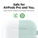 Elago Airpods Original Hang Silicone Case - силиконов калъф с карабинер за Apple Airpods Pro (светлосин) 2