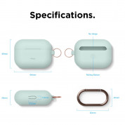 Elago Airpods Original Hang Silicone Case - силиконов калъф с карабинер за Apple Airpods Pro (светлосин) 5