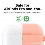 Elago Airpods Original Hang Silicone Case - силиконов калъф с карабинер за Apple Airpods Pro (оранжев) 1