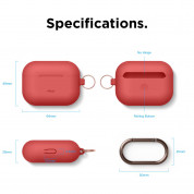 Elago Airpods Original Hang Silicone Case - силиконов калъф с карабинер за Apple Airpods Pro (червен) 5