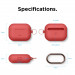 Elago Airpods Original Hang Silicone Case - силиконов калъф с карабинер за Apple Airpods Pro (червен) 6