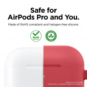 Elago Airpods Original Hang Silicone Case - силиконов калъф с карабинер за Apple Airpods Pro (червен) 1