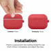 Elago Airpods Original Hang Silicone Case - силиконов калъф с карабинер за Apple Airpods Pro (червен) 4