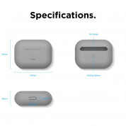 Elago Airpods Original Basic Silicone Case - силиконов калъф за Apple Airpods Pro (светлосив) 4