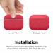 Elago Airpods Original Basic Silicone Case - силиконов калъф за Apple Airpods Pro (червен) 4