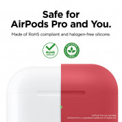 Elago Airpods Original Basic Silicone Case - силиконов калъф за Apple Airpods Pro (червен) 1