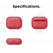 Elago Airpods Original Basic Silicone Case - силиконов калъф за Apple Airpods Pro (червен) 5