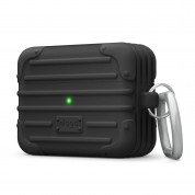 Elago AirPods Pro Suitcase - удароустойчив силиконов калъф с карабинер за Apple Airpods Pro (черен)