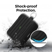 Elago AirPods Pro Suitcase - удароустойчив силиконов калъф с карабинер за Apple Airpods Pro (черен) 1
