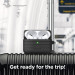 Elago AirPods Pro Suitcase - удароустойчив силиконов калъф с карабинер за Apple Airpods Pro (черен) 5
