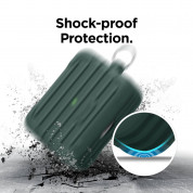 Elago AirPods Pro Suitcase - удароустойчив силиконов калъф с карабинер за Apple Airpods Pro (зелен) 1