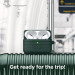 Elago AirPods Pro Suitcase - удароустойчив силиконов калъф с карабинер за Apple Airpods Pro (зелен) 5